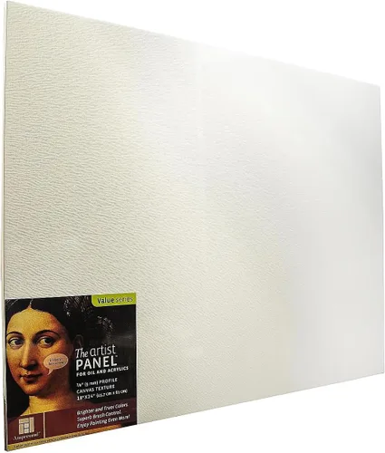 Miniatura 40 de Ampersand Art Supply Panel de pintura de arte de madera Gesso: textura de lienzo, cuna de 3/4 pulgadas, 12 x 16 pulgadas