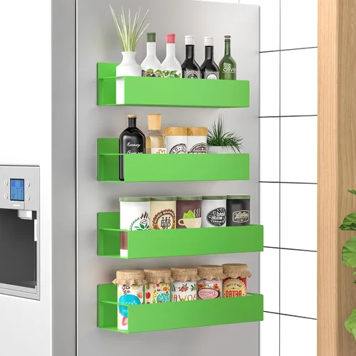 Miniatura 31 de HuggieGems Paquete de 4 Organizadores Magnéticos de Almacenamiento de Especias para Refrigerador y Horno, Organizadores y Almacenamiento Gris