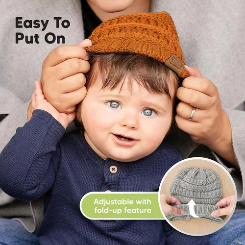 Miniatura 125 de KeaBabies 3-Pack Baby Beanies for Boys, Girls - Stretchy Knit Baby Hats, Cute Newborn