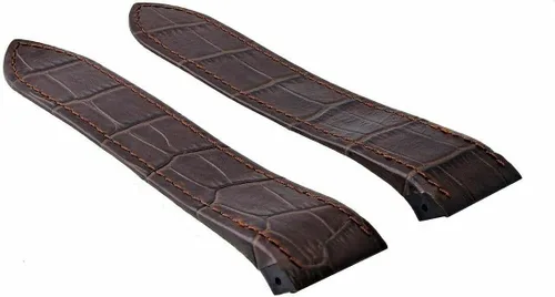 Miniatura 4 de Ewatchparts CORREA DE PIEL 20MM COMPATIBLE CON CARTIER SANTOS 100 2878 ALIGATOR GRAIN MARRÓN CLARO