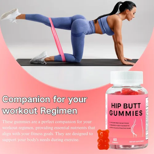 Miniatura 3 de Hip BBL - Gomitas para el cuerpo de las mujeres, mezcla de 60 gomitas de botín con vitamina C y zinc