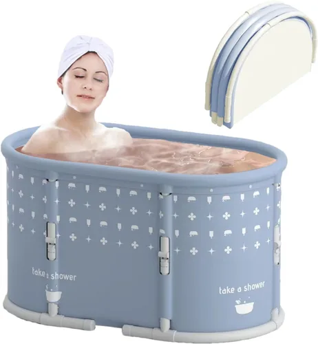Bañera Portátil Sin Instalación, Bañera Plegable para Adultos, Bañera de SPA Caliente Separada para Cabina de Ducha, Bañeras Plegables de Hielo No