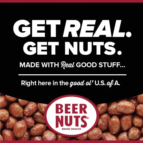 Miniatura 8 de BEER NUTS Original Peanuts - Nueces de barra dulces y saladas, sin gluten, kosher, bocadillos de maní bajos en sodio hechos en los Estados Unidos