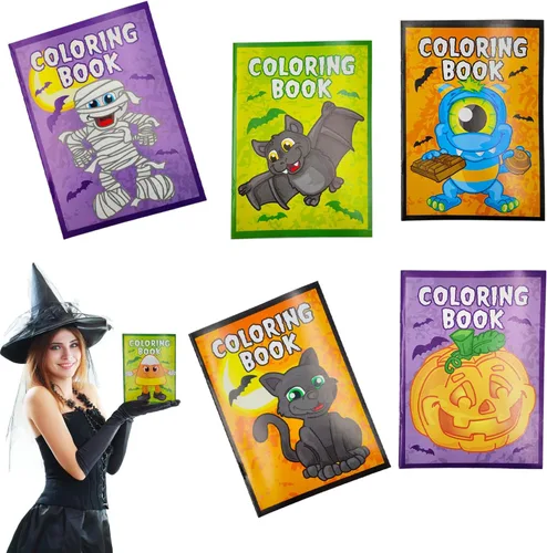 Miniatura 7 de The Dreidel Company Libros para colorear de Halloween (paquete de 12) recuerdos de fiesta para niños, relleno de bolsas de golosinas de Halloween