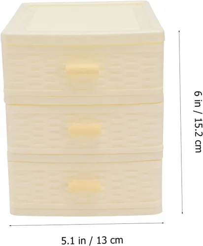 Miniatura 3 de Homoyoyo Caja de almacenamiento multicapa Caja de almacenamiento de plástico Organizador de escritorio Caja de almacenamiento de maquillaje