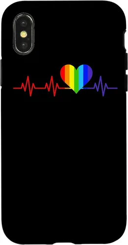 Miniatura 5 de iPhone SE (2020) / 7 / 8 Gay Heartbeat Pride Flag Gift And Queer LGBTQ Rainbow Estuche de regalo