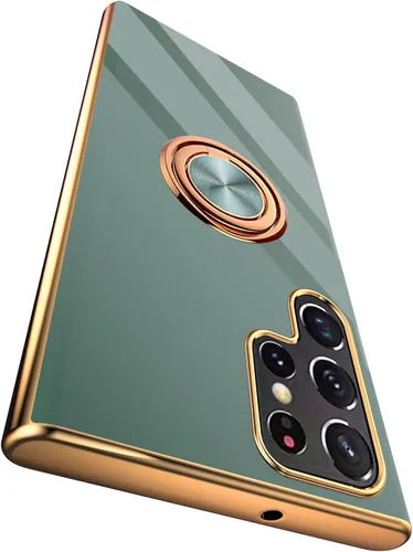 Miniatura 16 de Compatible para Samsung Galaxy S22 Funda con Soporte de Anillo Kickstand [con Magnético] TPU Suave Resistente a Golpes Electrochapado Funda Púrpura
