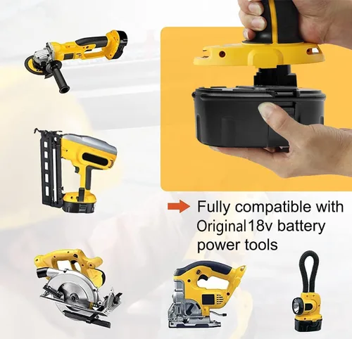 Miniatura 4 de Batería de repuesto de 18 V para DeWALT: 18 voltios 5.0Ah XRP DC9096 Ni-Mh Baterías compatibles con DC9098 DC9099 DW9095 DW9096 DW9098 Herramientas