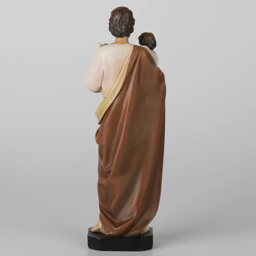 Miniatura 7 de BC - Estatua católica de San José y el Niño Jesús, 6 pulgadas de alto, pintada a mano, figura católica con detalles finos, patrón de la familia