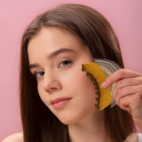 Miniatura 5 de Cepillo linfático de contorno facial, masajeador de drenaje linfático, reductor de doble barbilla, cepillo de drenaje linfático para cara, diseñado