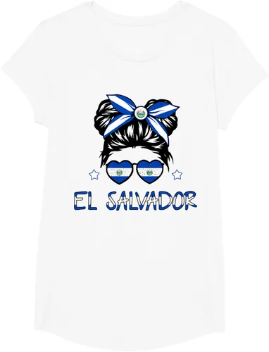 Miniatura 18 de Camiseta de El Salvador para Niñas Bandera Patrimonio Hispano Salvadoreño