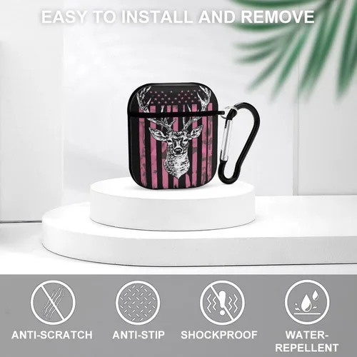 Miniatura 3 de Funda para Apple AirPod 2 y 1 TPU suave compatible con AirPod 2 y 7 con diseño de bandera estadounidense Pattern1081