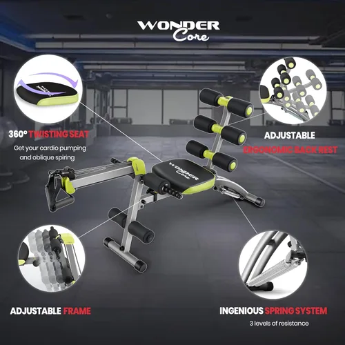 Miniatura 5 de WONDER CORE 2 Total Gym Machine, Ab Workout Equipment, Adjustable Ab Machine for Stomach Workout, Sit Up Exercise Equipment for Home Workouts