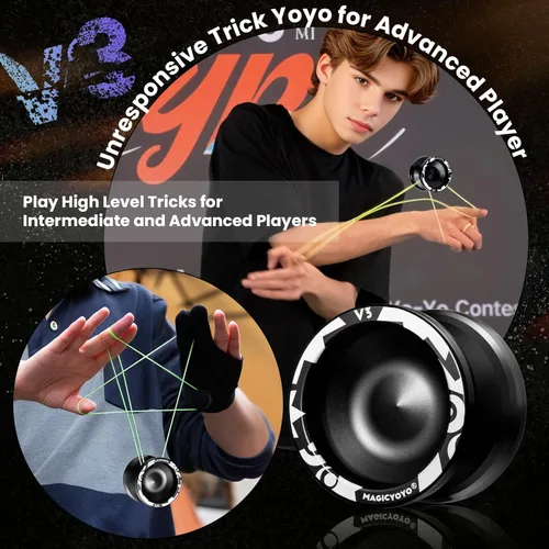 Miniatura 4 de MAGICYOYO V3 Yoyo para niños de 8 a 12 años o más, Yoyo profesional sensible con doble función, yoyo profesional para adultos con 12 cuerdas