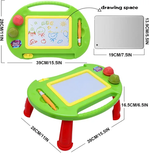 Miniatura 4 de Juguetes para niños pequeños, juguetes para niños de 1 a 2 años, tablero de dibujo magnético, pizarra borrable para niños, juguetes educativos