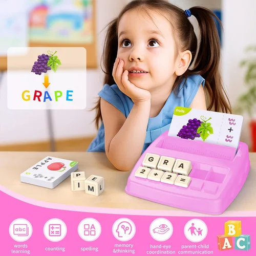 Miniatura 3 de Juguetes educativos Juegos de aprendizaje para niños de 3 a 8 años, juego educativo de emparejar letras y ortografía, juego de matemáticas tempranas