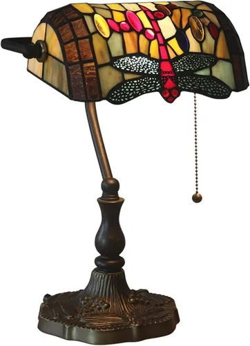 Miniatura 24 de Lámpara de escritorio Bankers Lámpara, Vintage, Mesa, Lámparas de noche, Lectura para Oficina de Estudio, Base de Aleación, W11 H15, Barroco Verde
