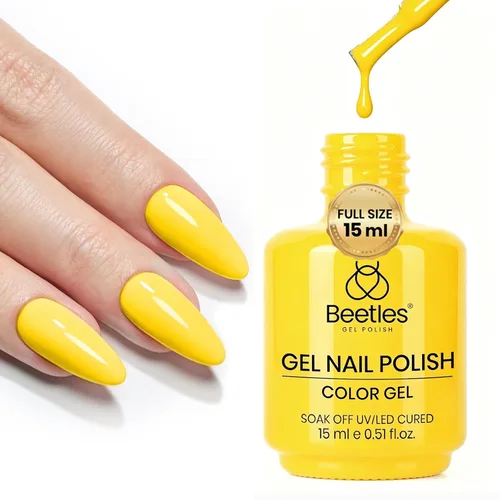 Miniatura 550 de Beetles - Esmalte de uñas de gel marrón – 0.5 onzas líquidas de esmalte de gel marrón oscuro, lámpara LED UV para uñas, regalo de manicura para I