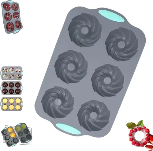 Miniatura 9 de Molde de hielo de corona, bandeja de cubitos de hielo de corona navideña de silicona y conjunto de moldes de copos de nieve, moldes de chocolate