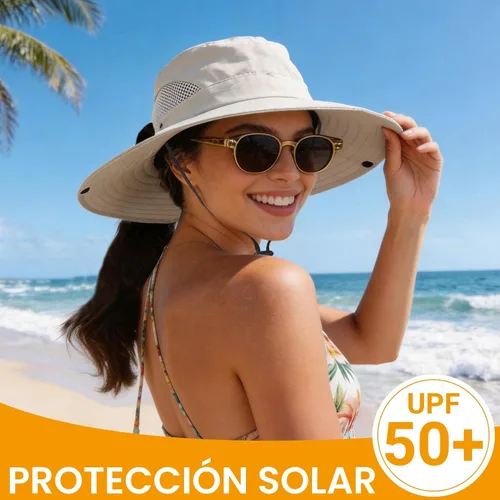 Miniatura 2 de PFFY Sun Beach Hats for Women Men UV Protection Wide Brim Foldable Fishing Sun Bucket Hat Outdoor Essentials