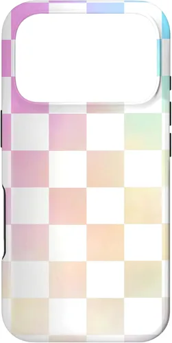 Miniatura 30 de Pastel Rainbow Checkerboard Checker Checked Pattern Case for iPhone 17
