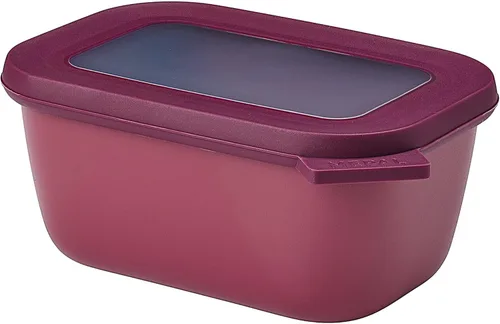 Miniatura 49 de Mepal Cirqula - Recipiente circular rectangular para almacenar y servir alimentos con tapas transparentes, perfecto para preparación de alimentos