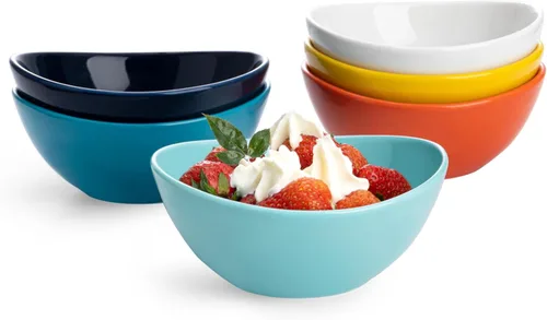 Sweese, juego de 6 cuencos pequeños de porcelana de 10 onzas - Tazones de cerámica versátiles para cereal, fruta, postre, helado, refrigerio y yogur