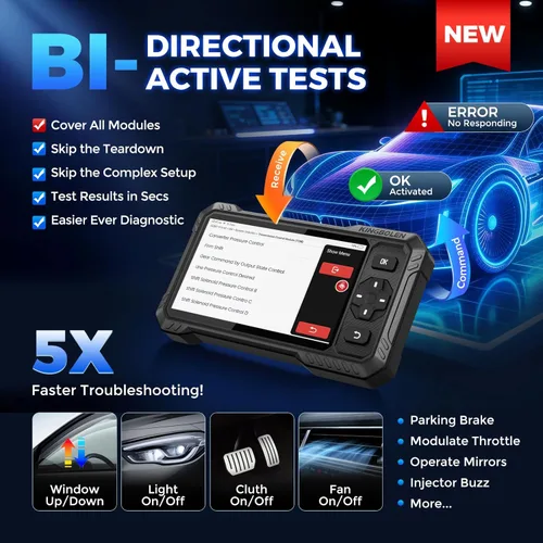 Miniatura 3 de KINGBOLEN Escáner S6 Elite OBD2, herramienta de escaneo bidireccional 2026, reinicio de 15, prueba activa, escáner de diagnóstico de automóviles