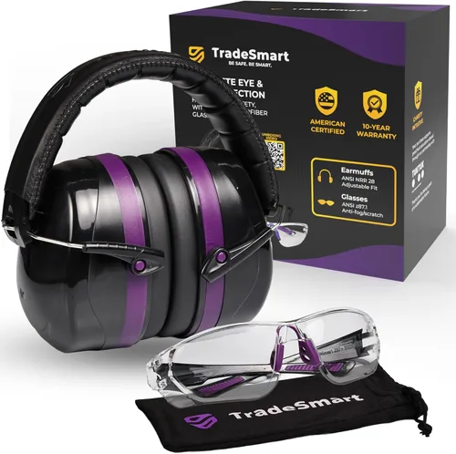 Miniatura 11 de TradeSmart High-Performance Earmuffs for Shooting Range & Shooting Eye Protection Glasses + Firearm Confidence Course Gafas transparentes - Amarillo
