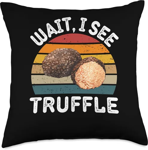 Miniatura 4 de Vintage Truffle Wait, I See Truffle Retro Truffle Lover Throw Pillow
