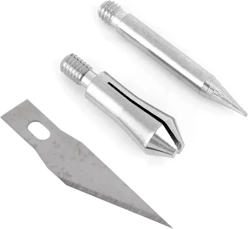 Miniatura 5 de Puntas para quemar madera, 23 puntas de pluma de leña artesanal, puntas de bolígrafo de latón para soldar, plantilla, pirografía de soldadura
