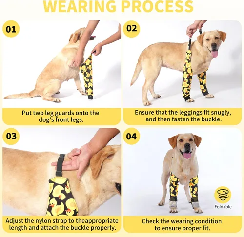 Miniatura 6 de LovinPet Protector de Codo para Perro Manga de Codo Anti-Lamido, Ajustable, Cómodo y Duradero Protector de Pata Delantera para Perros Medianos a