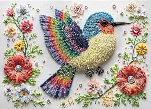 Gem Bird - Rompecabezas de 1000 piezas para adultos, rompecabezas difícil de 1000 piezas para adultos, rompecabezas de pájaros coloridos estilo arte