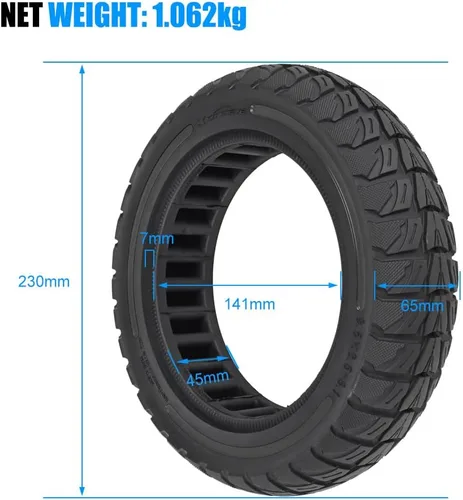 Miniatura 3 de Reemplazo de neumático sólido todoterreno de 9.5 x 2.5-6.1 para NIU KQi3 Pro/Max/Sport Scooter - Sin pinchazos, mantenimiento sin complicaciones