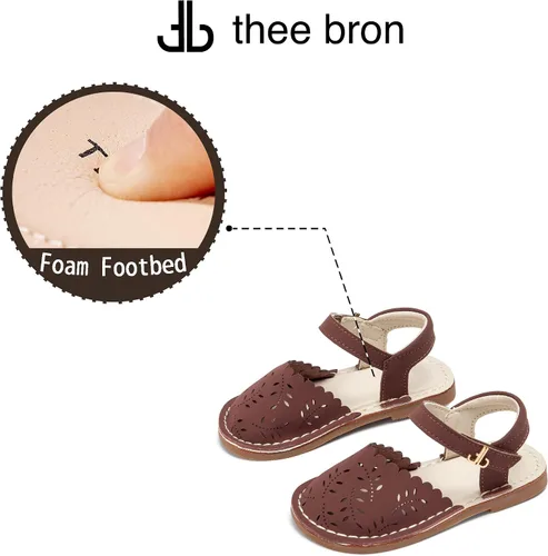 Miniatura 91 de THEE BRON Sandalias cómodas para niñas, zapatos para niños, sandalias rellenas