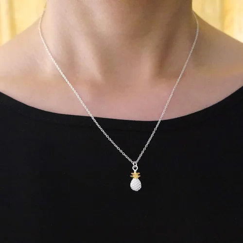 Miniatura 5 de Be Like A Pineapple Necklace – Sterling Silver 18'' – Motivational Gift for Women, Teens, Daughters – Stand Tall, Be Sweet, Wear Your Crown – Dainty