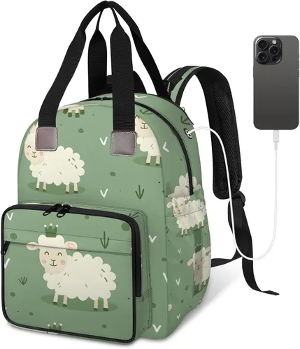 Miniatura 8 de Animal Cow Print Diaper Bag Backpack for Travel, Waterproof Diaper Bag with Insulated Bottle Pockets & USB Port, Large Capacity Baby Bag for Moms &