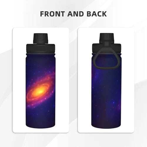 Miniatura 3 de Bright Star Printed Insulated Water Bottle, 18oz Stainless Steel Funny Travel Mug, Leakproof Hot & Cold for Sports, Gym, Hiking