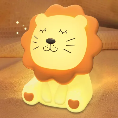 Luz Nocturna para Niños, Luz Nocturna de Silicona Suave de 7 Colores con 3 Niveles de Atenuación, Luz Nocturna Recargable Antideslumbrante para