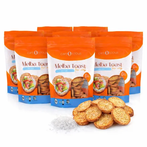 Miniatura 5 de Tostada Melba baja en carbohidratos (cebolla y ajo) 4 oz.