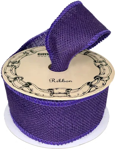 Miniatura 12 de Cinta tejida de arpillera de tela beige, 2 1/2 pulgadas x 10 yardas, borde con alambre, cinta de árbol de Navidad marfil para manualidades, adornos