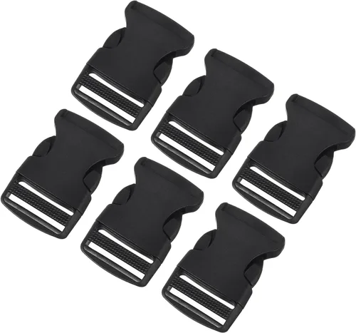 Miniatura 8 de uxcell Hebilla de liberación lateral, doble hebilla ajustable de plástico clips de repuesto para mochila de equipaje correa cinturón