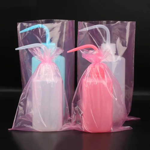 Miniatura 2 de 500 bolsas rosas para botellas de lavado de tatuajes, bolsas desechables para botellas de tatuaje, fundas para bolsas de botella para apretar