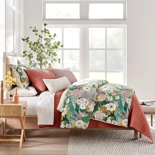 Miniatura 158 de Levtex Home Mills Waffle - Juego de colcha King (122 x 106 pulgadas) con 2 fundas de almohada (36 x 20 pulgadas) - Rubor - Juego de colcha de Blush