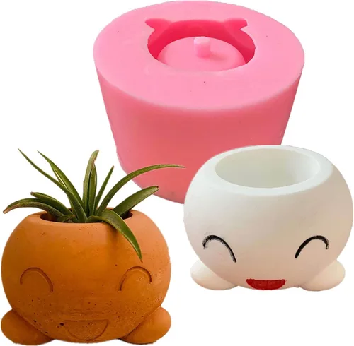 Maceta de silicona para suculentas, molde de silicona para cemento, yeso, resina epoxi, florero, caja de almacenamiento, molde para decoración del