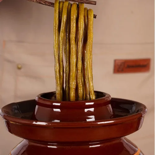 Miniatura 3 de Tarro de encurtido de porcelana china tradicional grande, olla de fermentación de cerámica natural, tarro de fermentación con sello de agua tapa