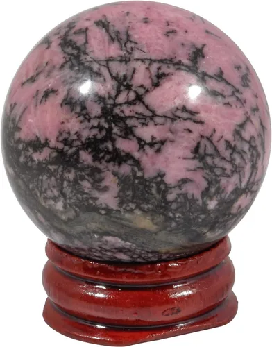 Miniatura 15 de Bola de cristal curativo de amatista de 1.575 in, decoración del hogar, esfera de adivinación Fengshui con soporte de madera