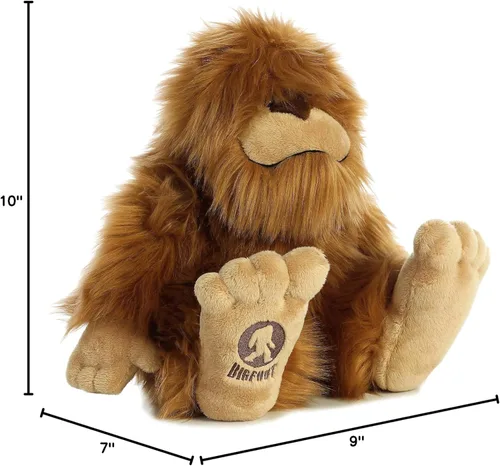 Miniatura 7 de Aurora® Fantasía Misteriosa Animal de Peluche Pie Grande - Compañero Mítico - Aventuras Imaginativas - Marrón 10 Pulgadas