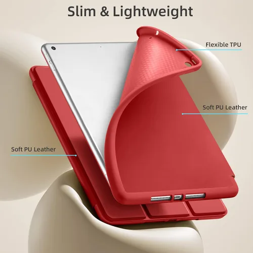 Miniatura 5 de Akkerds - Funda Compatible con iPad de 10.2 Pulgadas 2021/2020/2019, para iPad de 9ª/8ª/7ª Generación con Soporte para Lápiz, Funda Protectora