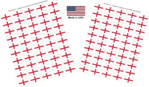 Miniatura 6 de 100 calcomanías de la bandera de Alaska; 1.5" x 1" hechas en Estados Unidos, calcomanías autoadhesivas de la bandera del estado para álbumes